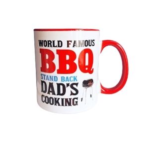 World Famous BBQ Stand Back DAD'S Cooking Grill Large Coffee Mug 18 oz